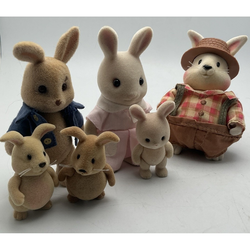 Easter Bunny Family, Daddy Woodzeez, Moms‎ & Kids - Lot of 6